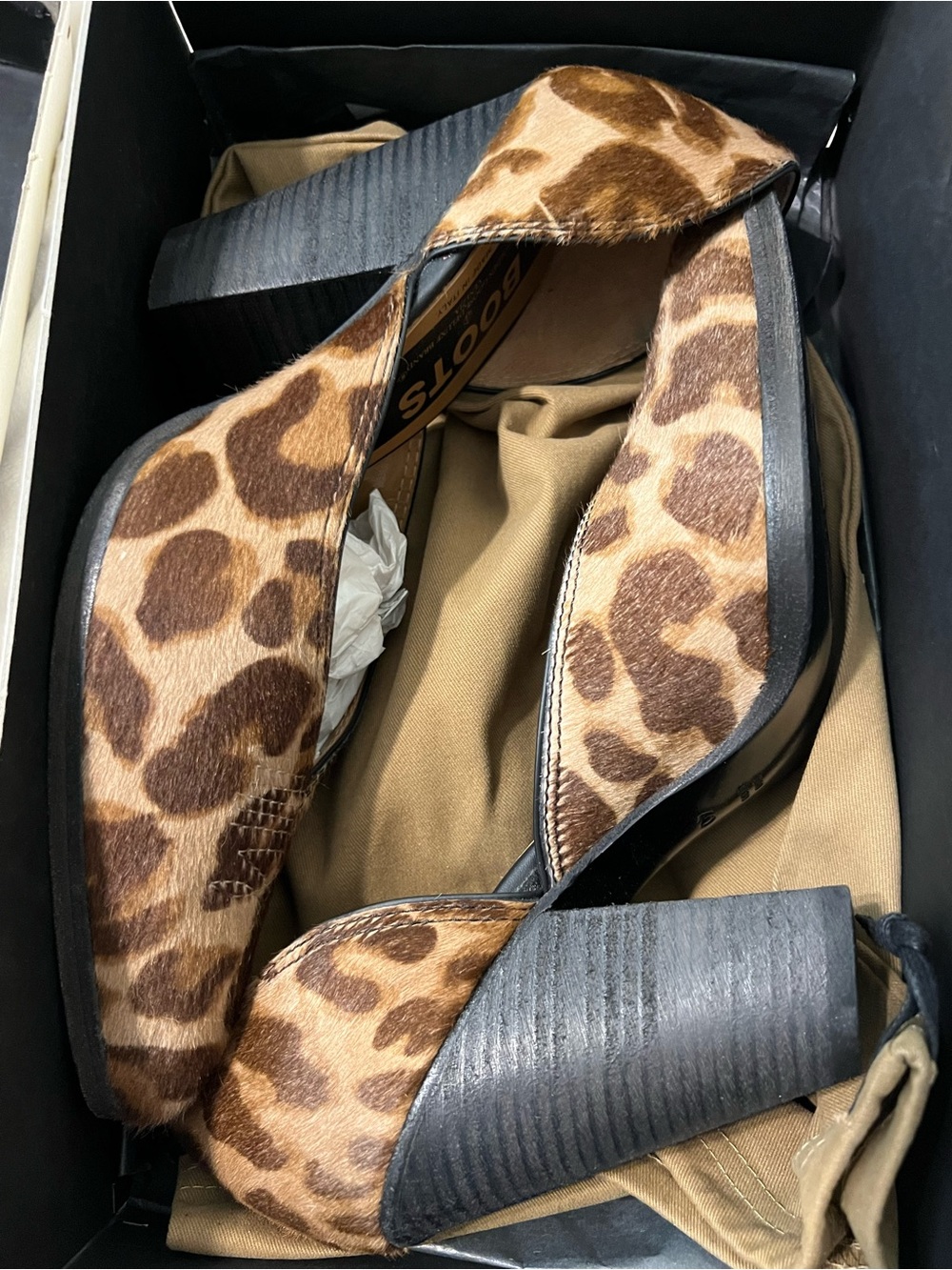 Golden Goose Deluxe Brand Leopard Print Boots Size 40